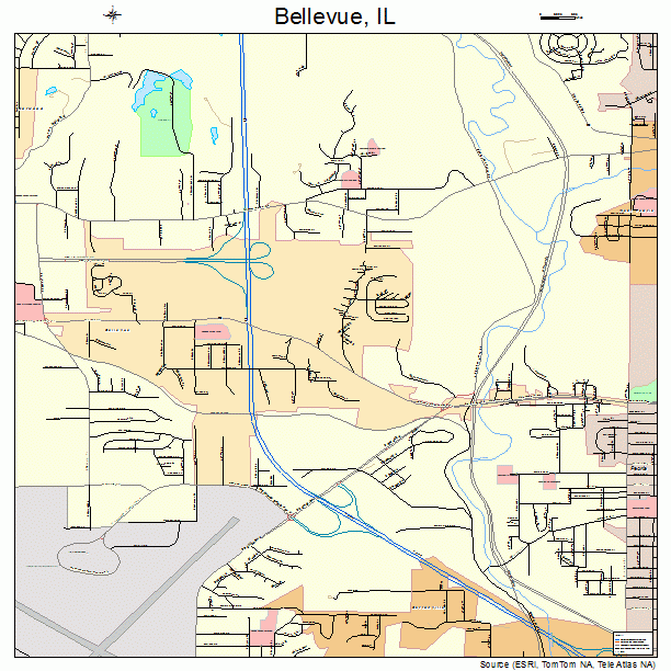 Bellevue, IL street map