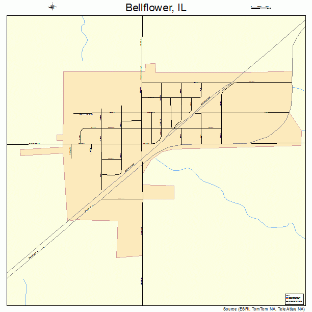 Bellflower, IL street map