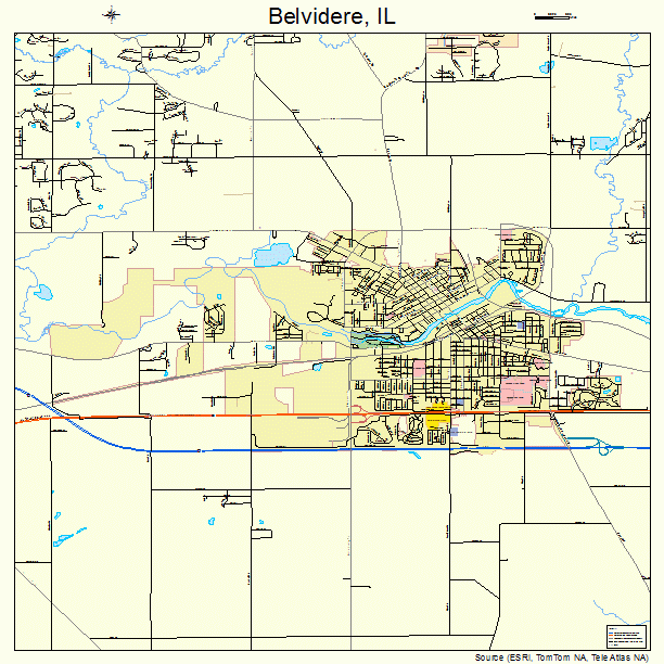 Belvidere, IL street map
