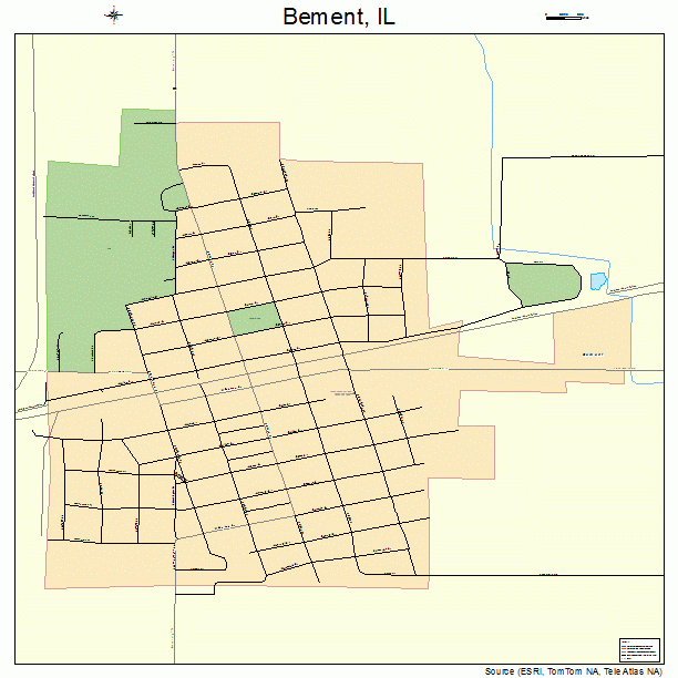 Bement, IL street map