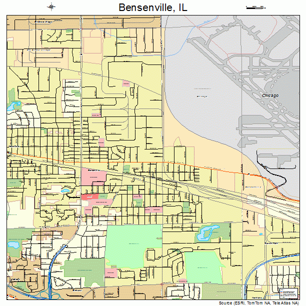 Bensenville, IL street map