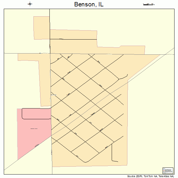 Benson, IL street map
