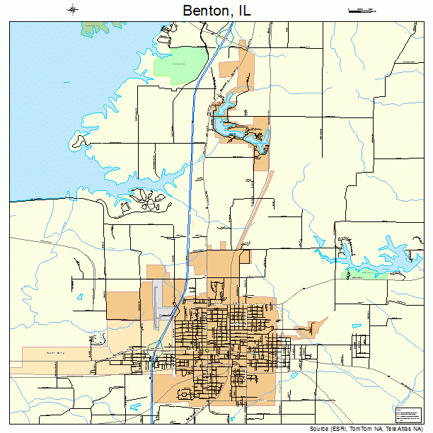 Benton, IL street map