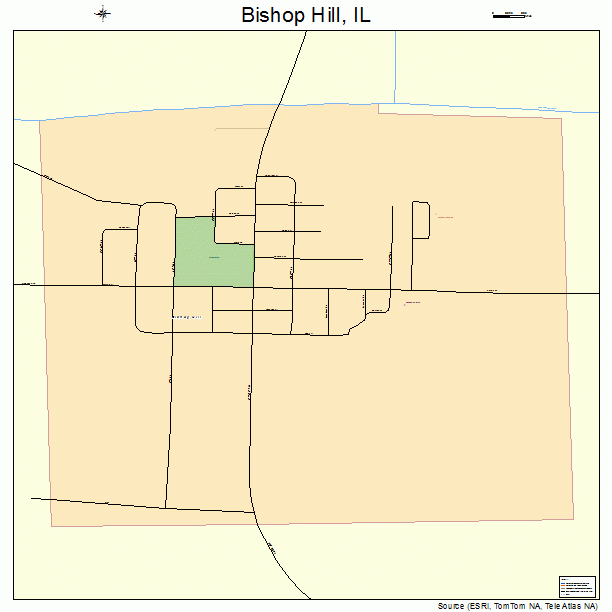 Bishop Hill, IL street map