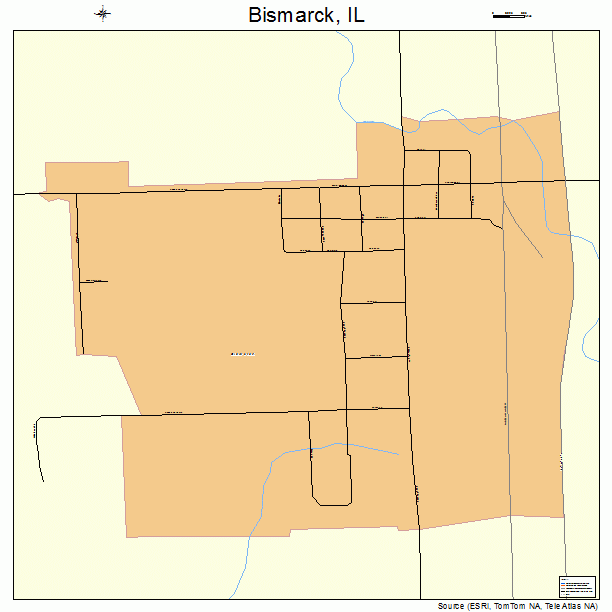 Bismarck, IL street map