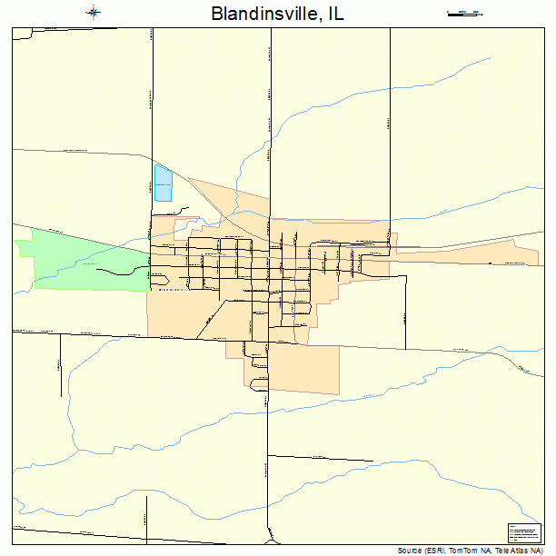 Blandinsville, IL street map