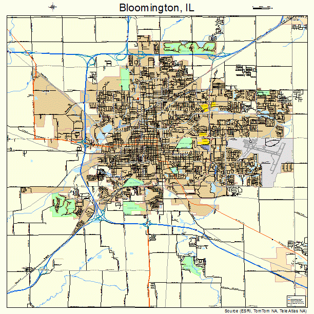 Bloomington, IL street map