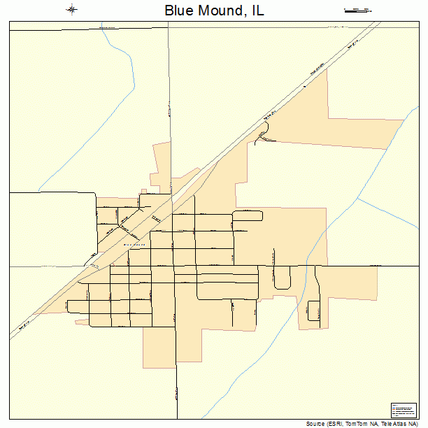 Blue Mound, IL street map