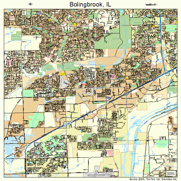 Bolingbrook, IL street map