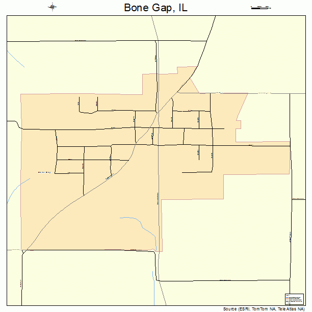 Bone Gap, IL street map
