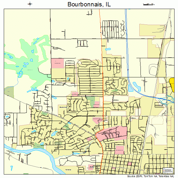 Bourbonnais, IL street map