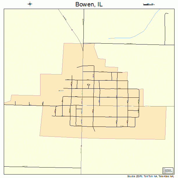 Bowen, IL street map