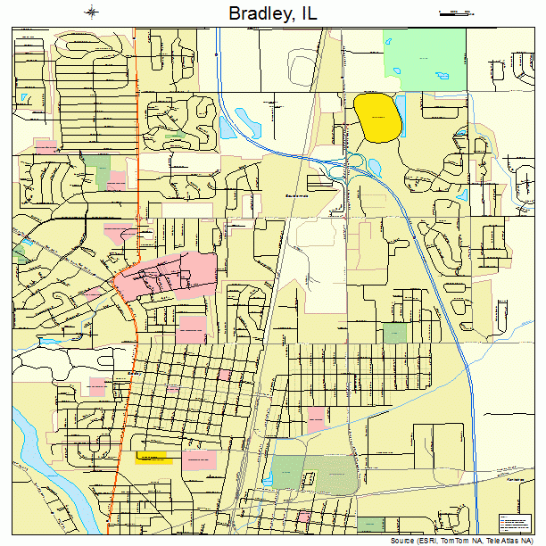 Bradley, IL street map