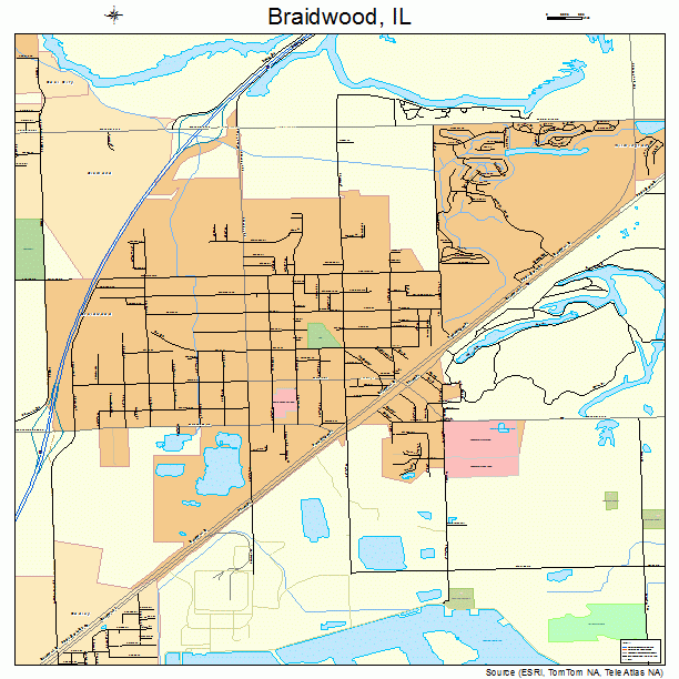 Braidwood, IL street map