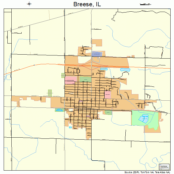 Breese, IL street map