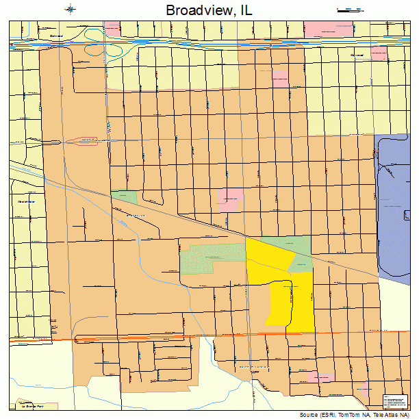 Broadview, IL street map