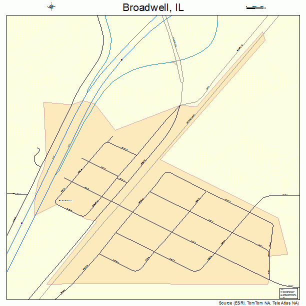 Broadwell, IL street map