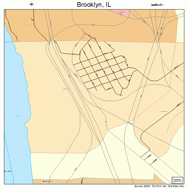 Brooklyn, IL street map