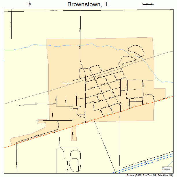 Brownstown, IL street map