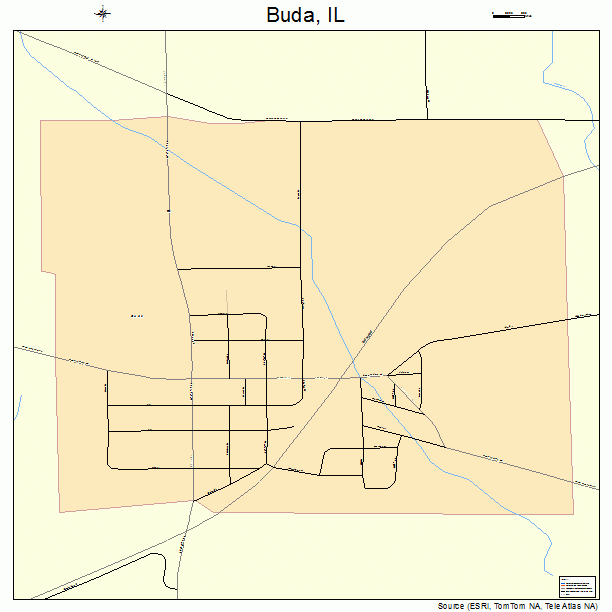 Buda, IL street map