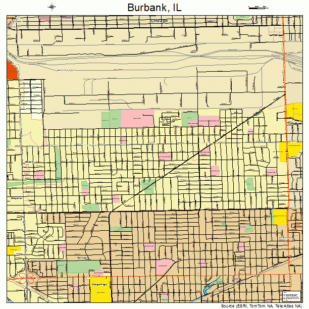 Burbank, IL street map