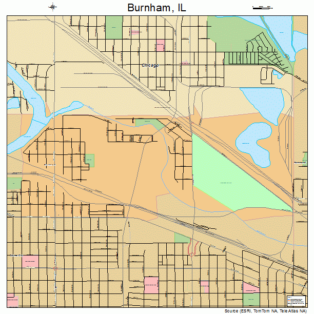 Burnham, IL street map