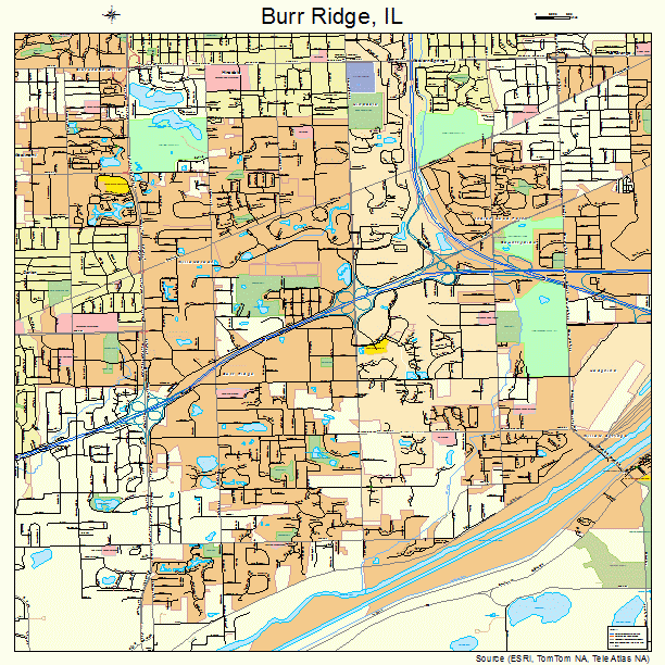 Burr Ridge, IL street map