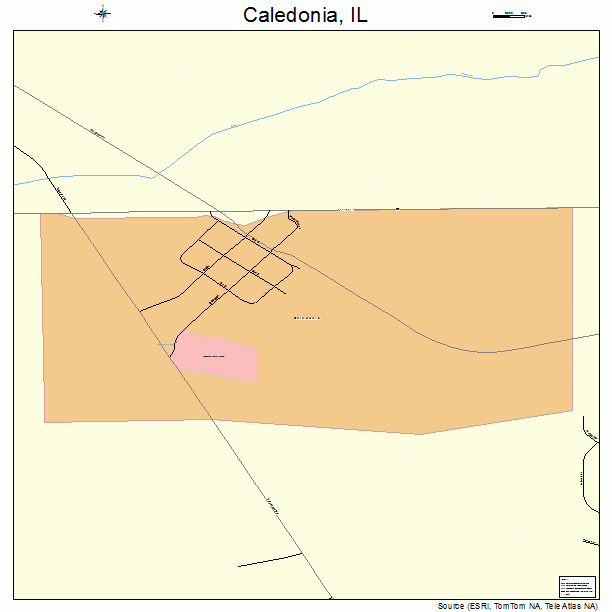 Caledonia, IL street map