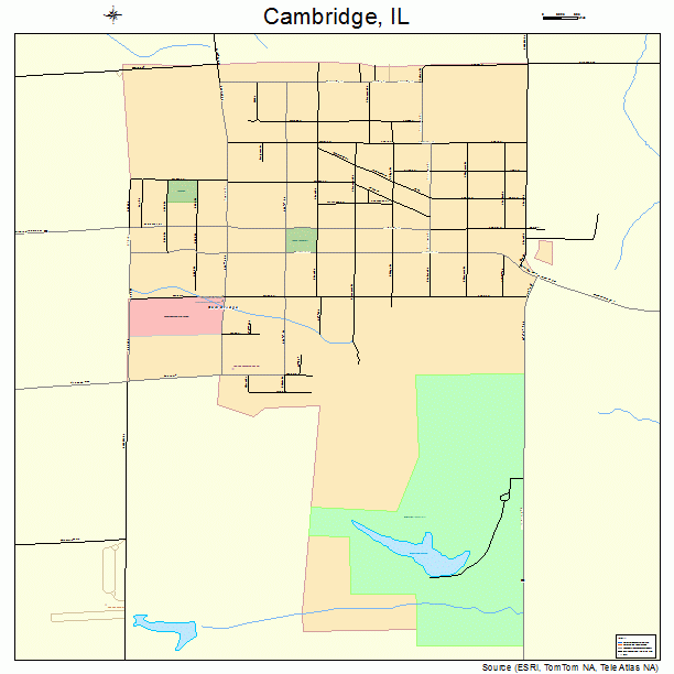 Cambridge, IL street map