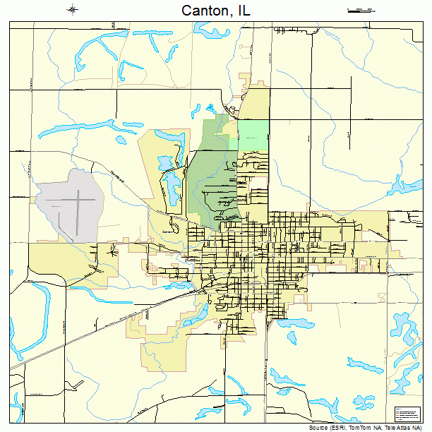 Canton, IL street map