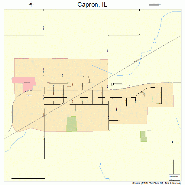 Capron, IL street map