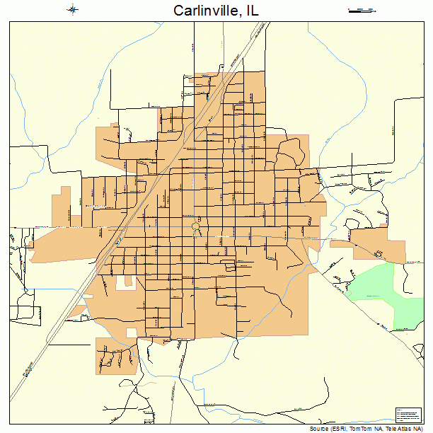 Carlinville, IL street map