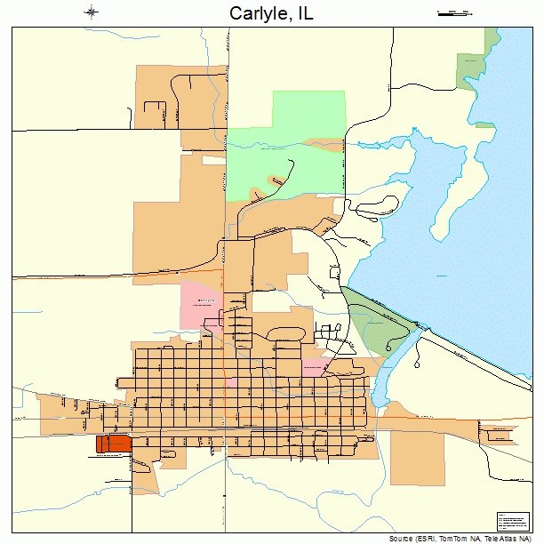 Carlyle, IL street map