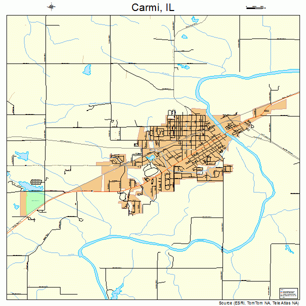 Carmi, IL street map