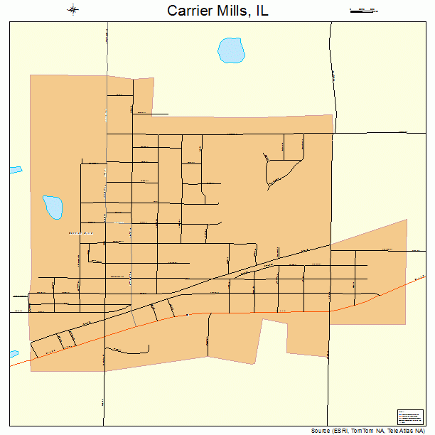 Carrier Mills, IL street map