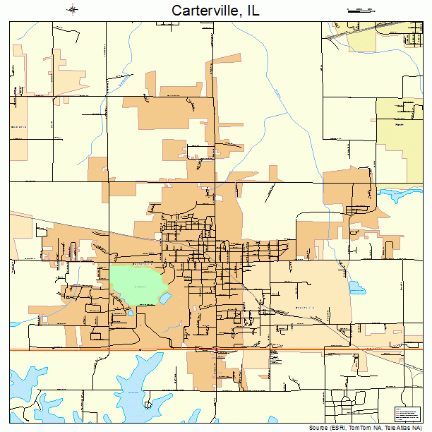 Carterville, IL street map