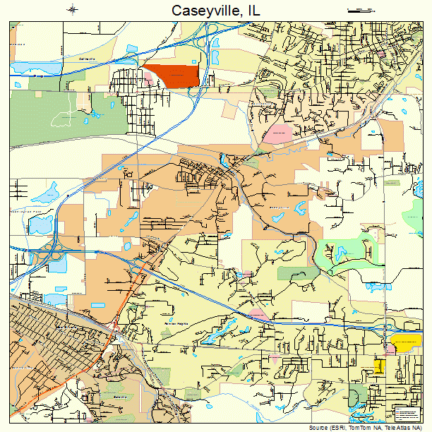 Caseyville, IL street map