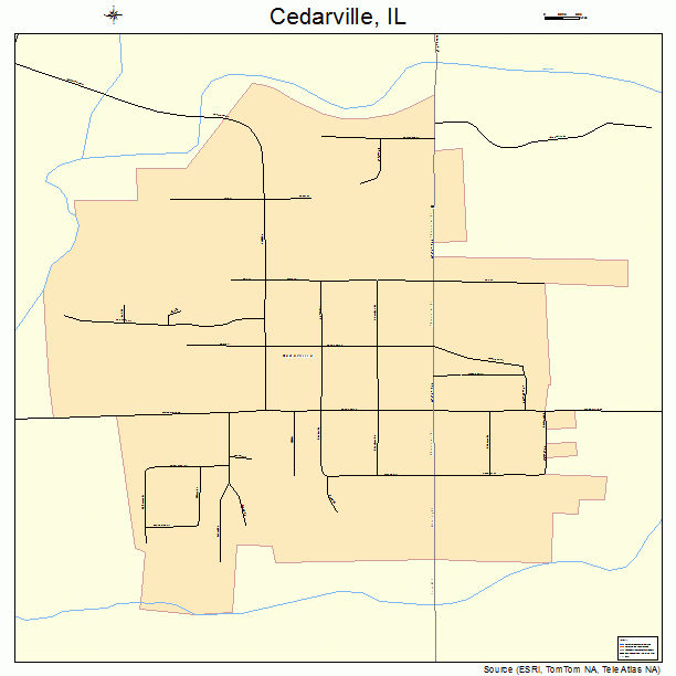 Cedarville, IL street map