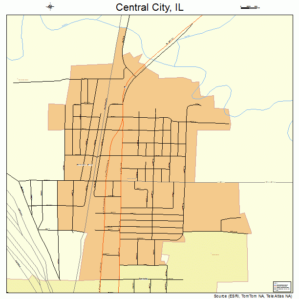 Central City, IL street map
