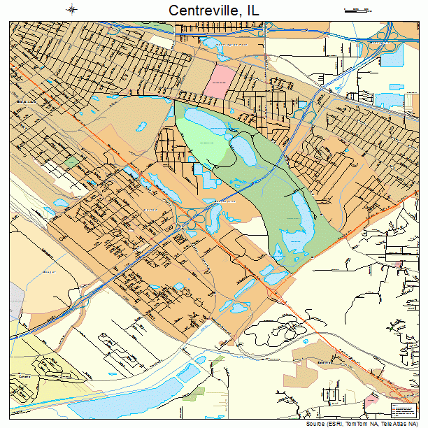 Centreville, IL street map