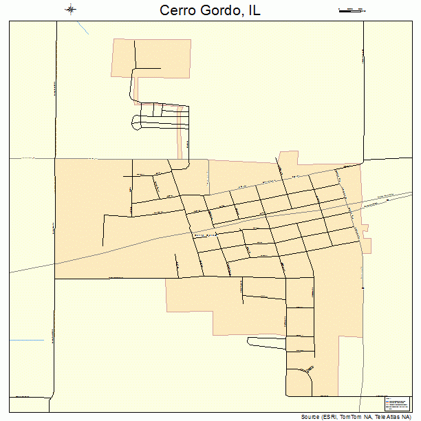 Cerro Gordo, IL street map