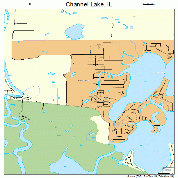 Channel Lake, IL street map