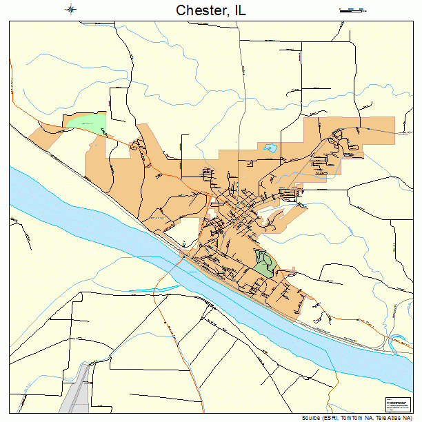 Chester, IL street map
