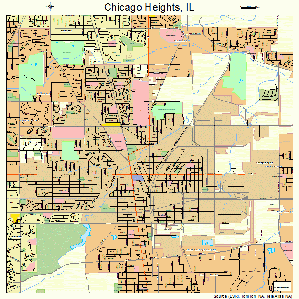 Chicago Heights, IL street map