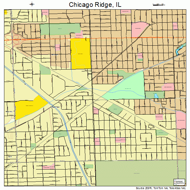 Chicago Ridge, IL street map