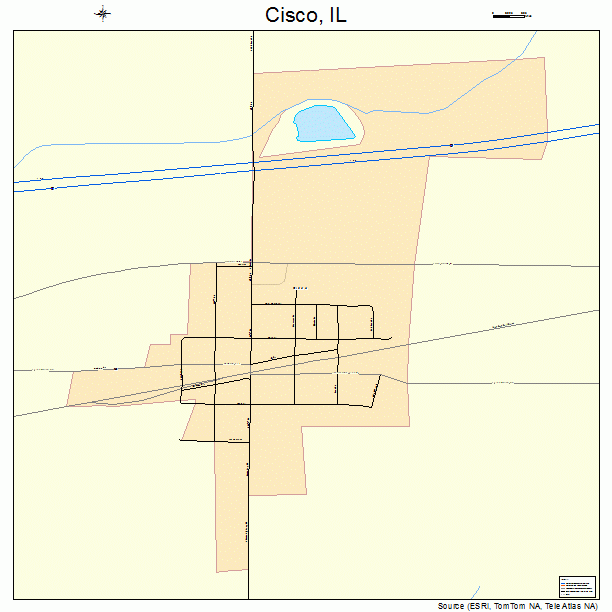 Cisco, IL street map