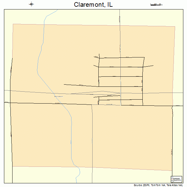 Claremont, IL street map