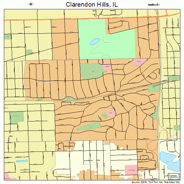 Clarendon Hills, IL street map