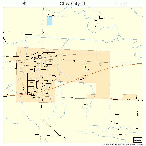 Clay City, IL street map