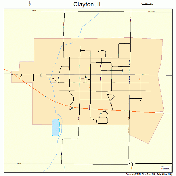 Clayton, IL street map